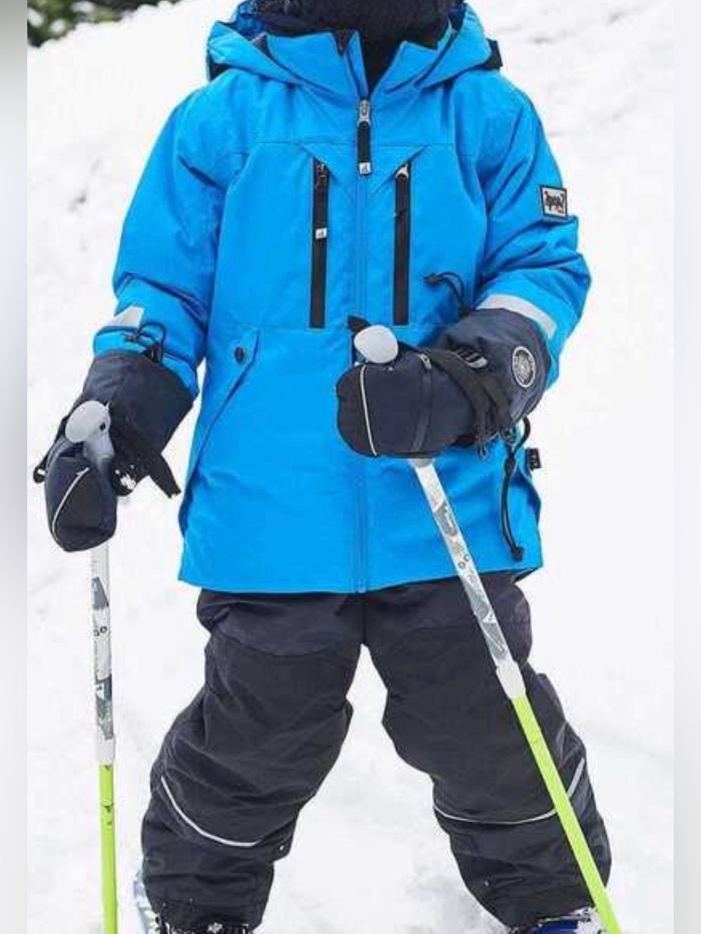 Deux par Deux TEKNIK Snowsuit Coat Jacket in Royal Blue And Black Size 7
